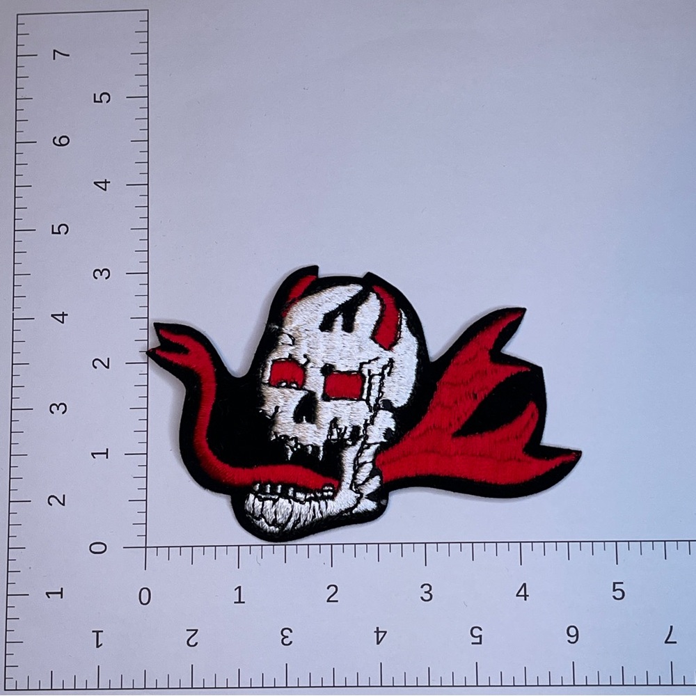 Skull Patch with Red Accents